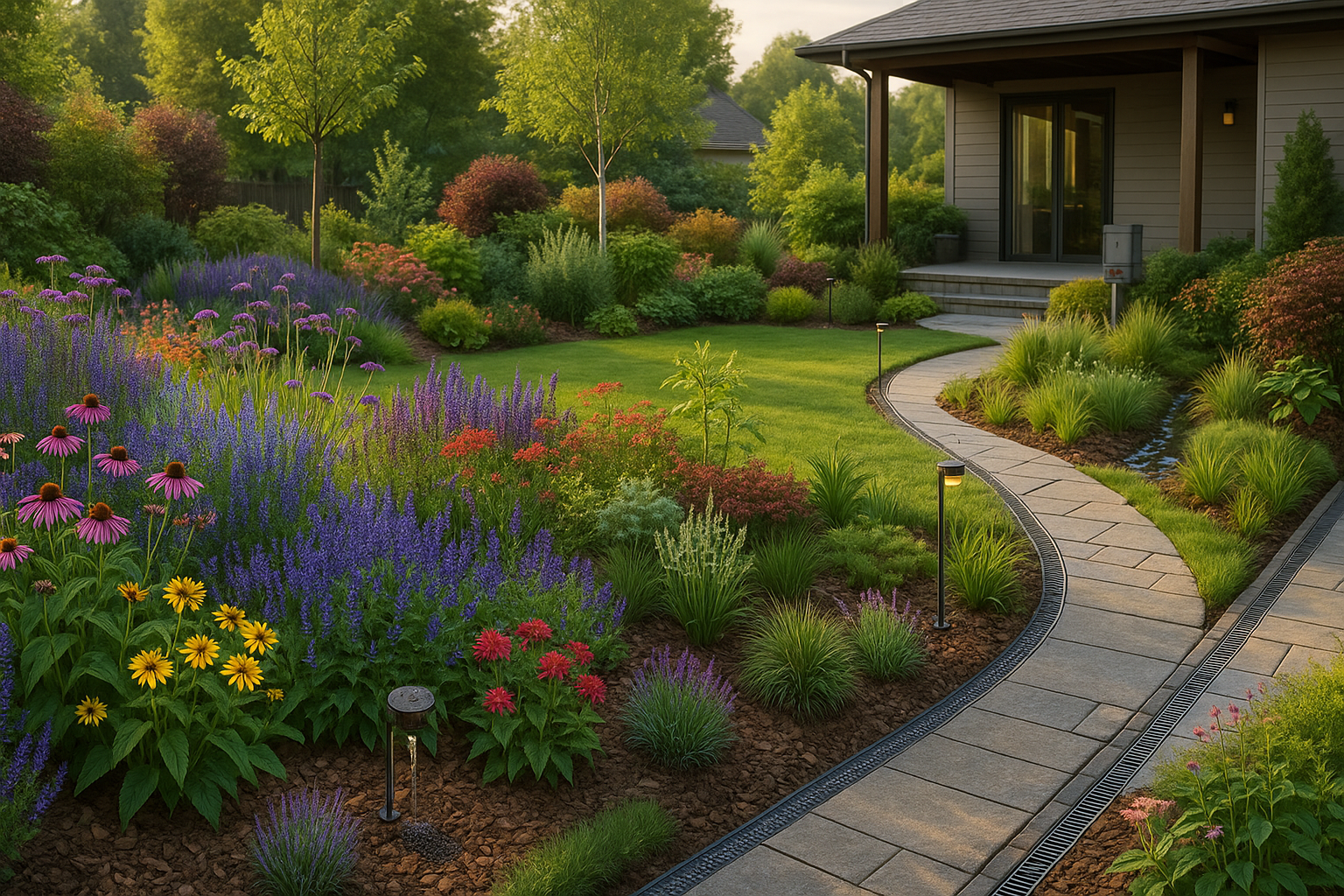 Миксбордер с летним цветением