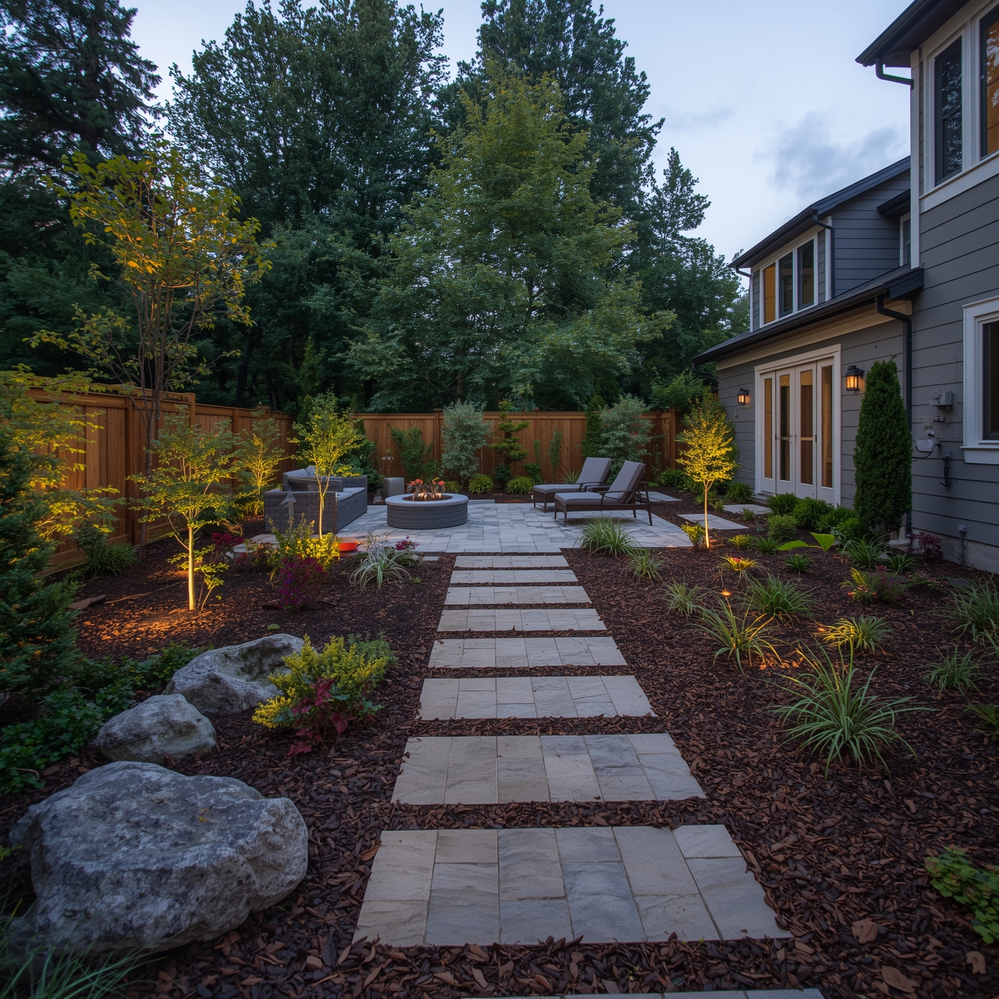 Сухой ручей и альпийская горка